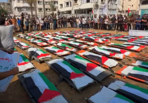 112 شهيدًا .. أكبر جنازة جماعية في غزة