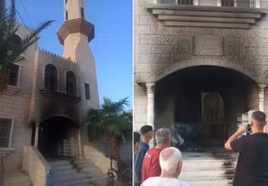مستوطنون يحرقون مسجدين في نابلس وطولكرم ويصعّدون اعتداءاتهم في الضفة