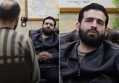 لحظة مواجهة وزير الداخلية السوري لمنفذ مجزرة التضامن